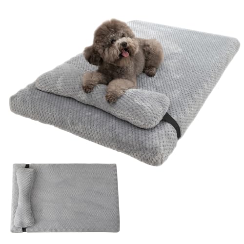 Qpets Soft Dog Bed Cat Bed 21.6x15.7 inches Memory Foam Cushion Mat with Long Pillow Thickens Warm Winter Cushion Mat Pets Bed for Cats Dogs Anti-slip Cushion Mat for Cats Dogs Qpets Soft Dog Bed Cat Bed 21.6x15.7 inches Memory Foam Cushion Mat with Long Pillow Thickens Warm Winter Cushion Mat Pets Bed for Cats Dogs Anti-slip Cushion Mat for Cats Dogs
